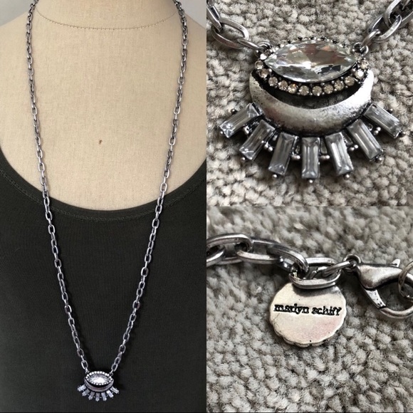 Marlyn Schiff Crystal Eye Pendant Necklace - Picture 3 of 9